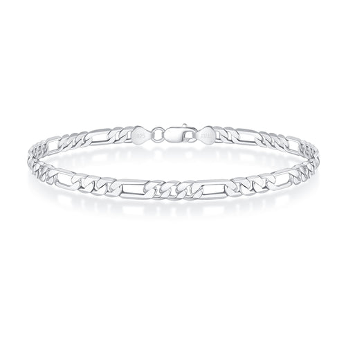 Men’s 925 Sterling Silver Figaro Bracelet