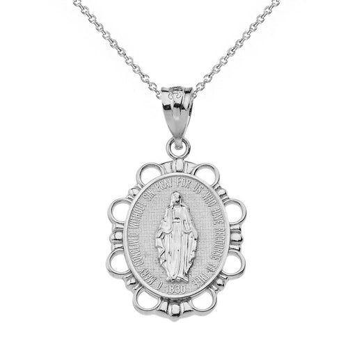 Miraculous Medal Necklace – 925 Sterling Silver