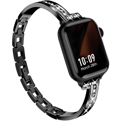 Black Crystal Apple Watch Band