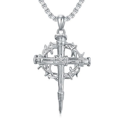 Nail Cross Necklace – 925 Sterling Silver