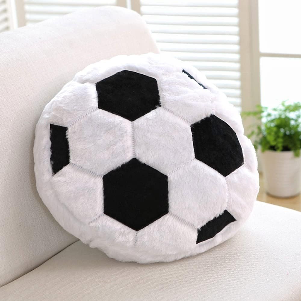 Fluffy Soccer Ball Pillow