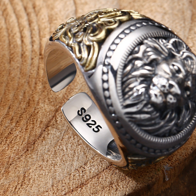 Vintage Lion Ring – 925 Sterling Silver
