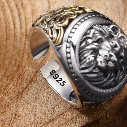 Vintage Lion Ring – 925 Sterling Silver