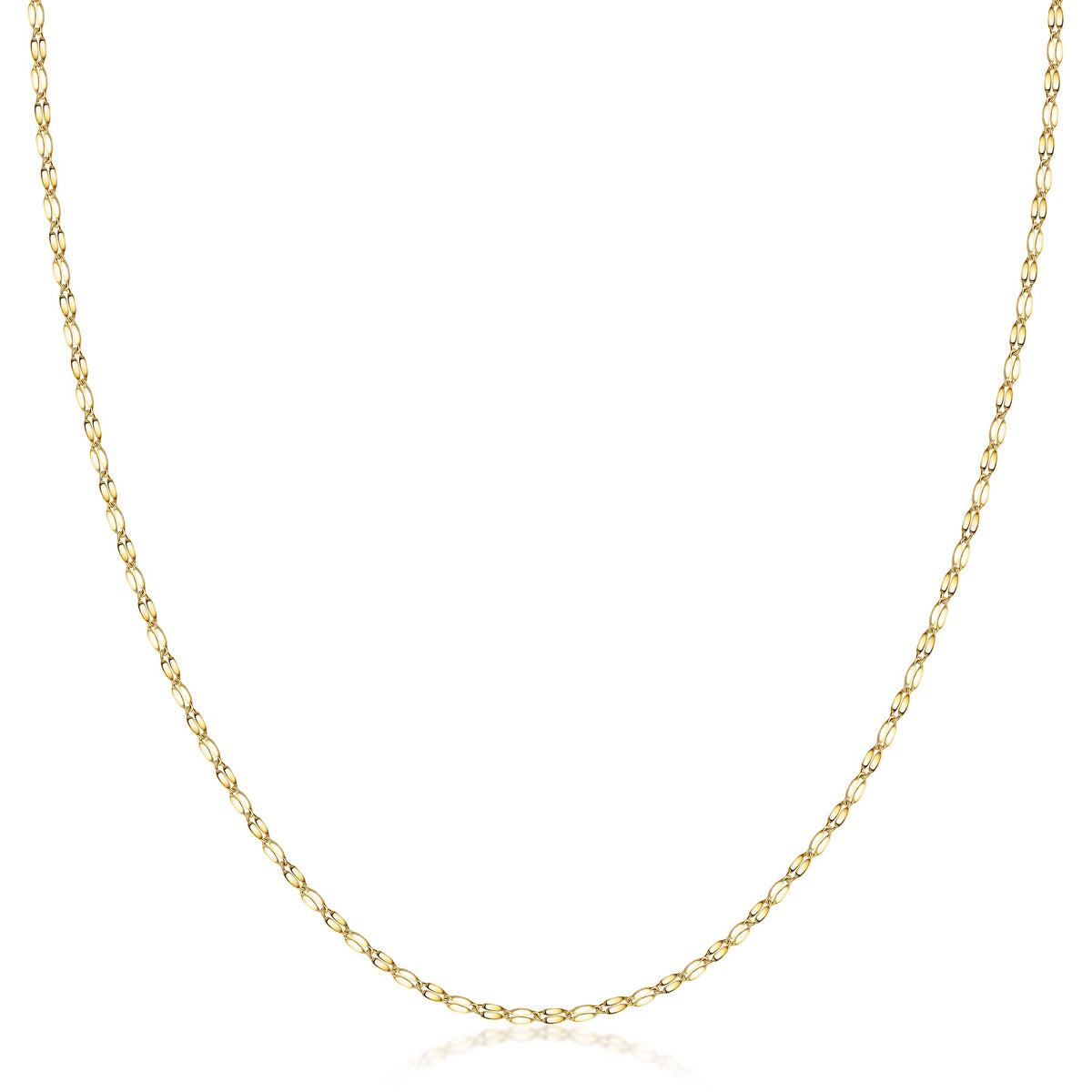 Diamond-Cut Mirror Chain – Solid 10K Gold