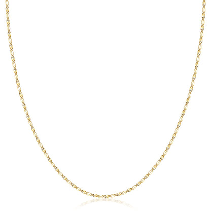 Diamond-Cut Mirror Chain – Solid 10K Gold