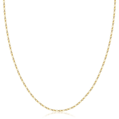 Diamond-Cut Mirror Chain – Solid 10K Gold