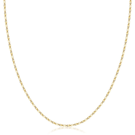 Diamond-Cut Mirror Chain – Solid 10K Gold