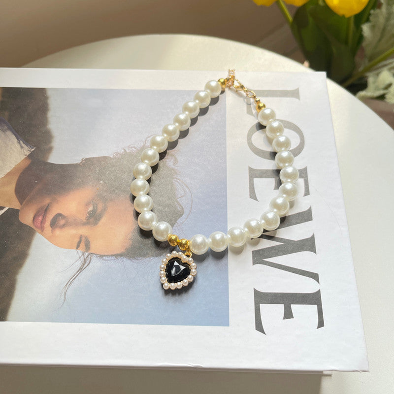 Crystal Heart Pet Necklace
