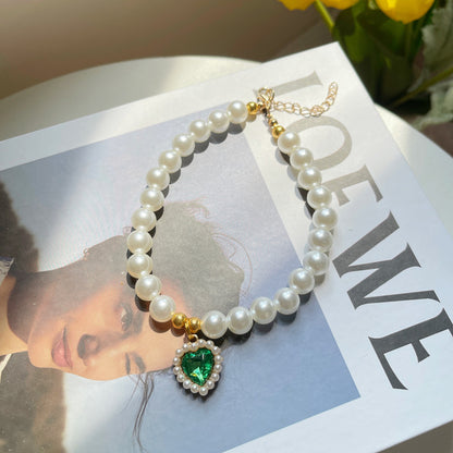 Crystal Heart Pet Necklace