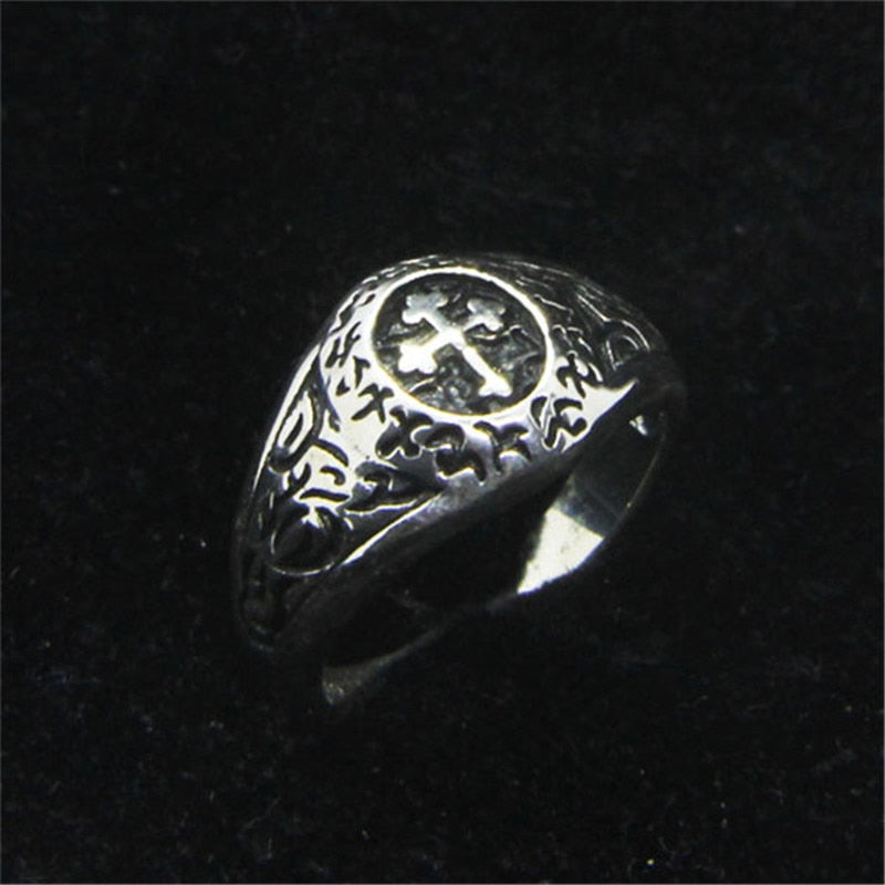 Vintage Men’s Cross Ring – 925 Silver