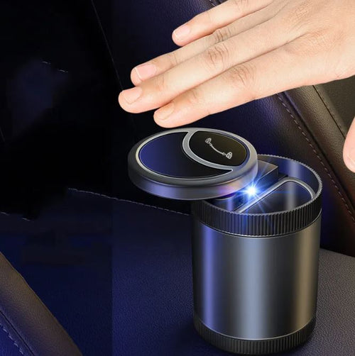 LED Car Ashtray with Auto-Sensing Lid