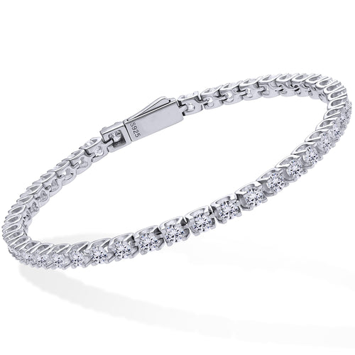 Moissanite Tennis Bracelet – 925 Sterling Silver