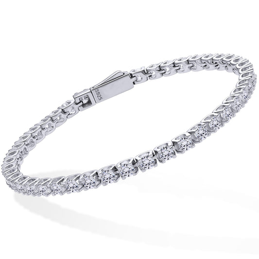 Moissanite Tennis Bracelet – 925 Sterling Silver