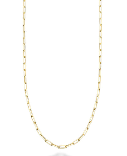Italian Paperclip Chain – 18K Gold over 925 Silver