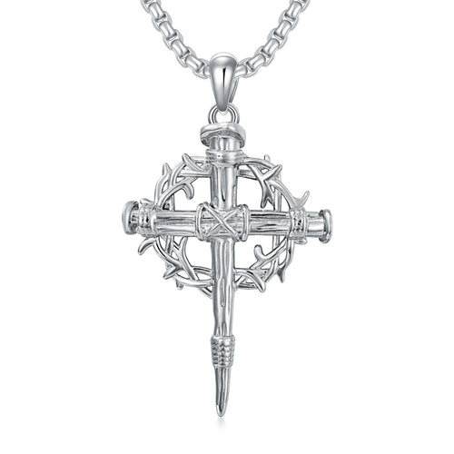 Nail Cross Necklace – 925 Sterling Silver