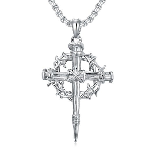 Nail Cross Necklace – 925 Sterling Silver