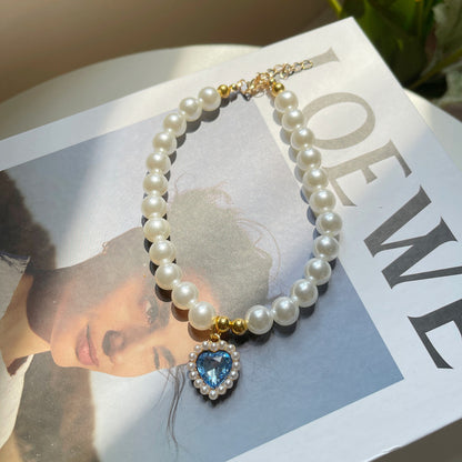 Crystal Heart Pet Necklace