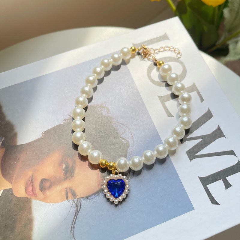 Crystal Heart Pet Necklace