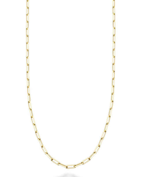 Italian Paperclip Chain – 18K Gold over 925 Silver